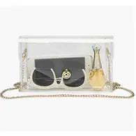 Thumbnail for Clear Crossbody Purse with Gold Adjustable Chain