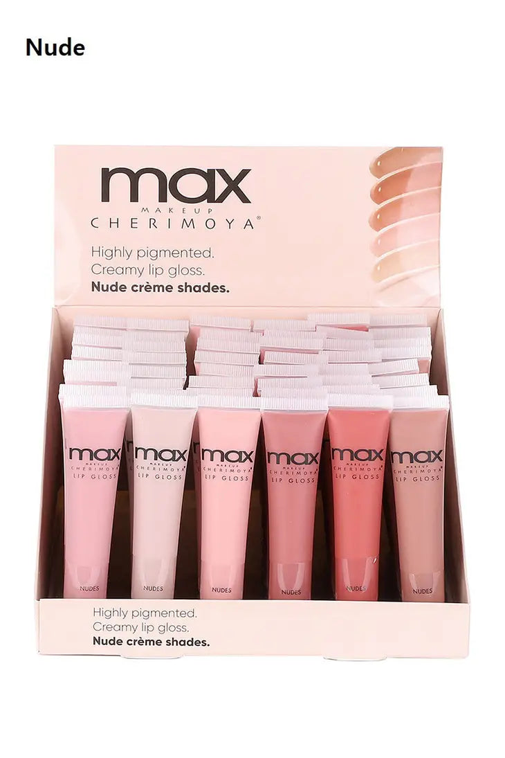 MAX Cherimoya Lip Gloss Ultra Shine Clear Jelly Gloss NUDE